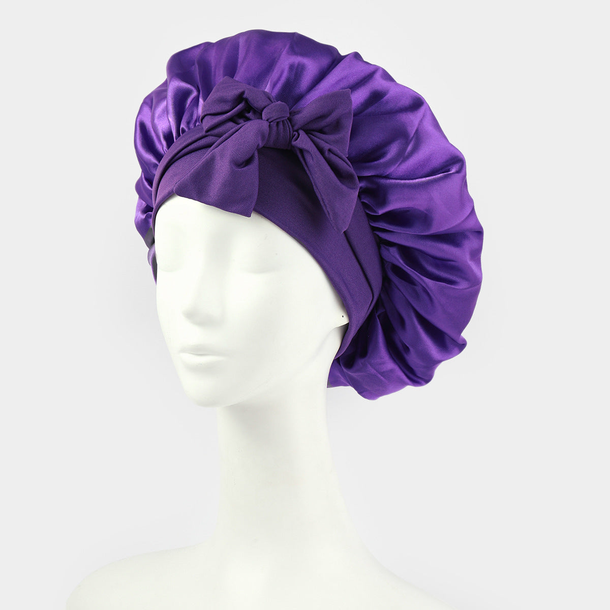 ribbon satin sleep cap