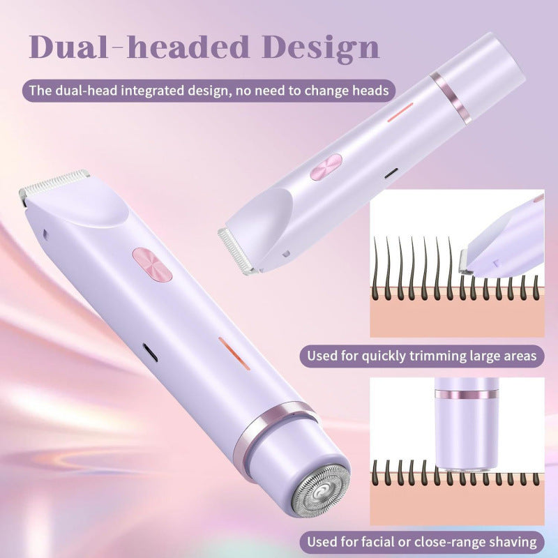 Dual Head Rechargeable Hair Removal Shaver
