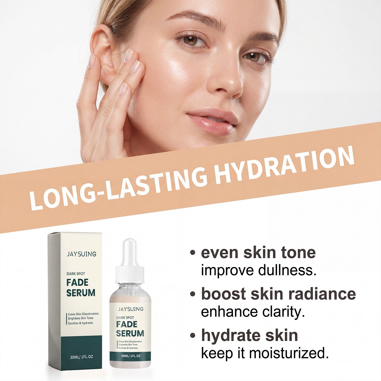 JAYSUING Facial Radiance Essence Liquid: Gentle, Moisturizing and Lustrous Treatment for the Face, Providing Hydration, Moisture and Refreshing Care for the Skin.