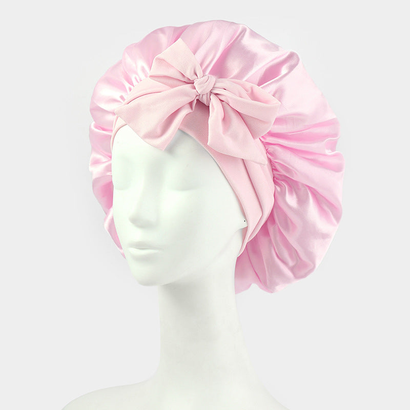 ribbon satin sleep cap