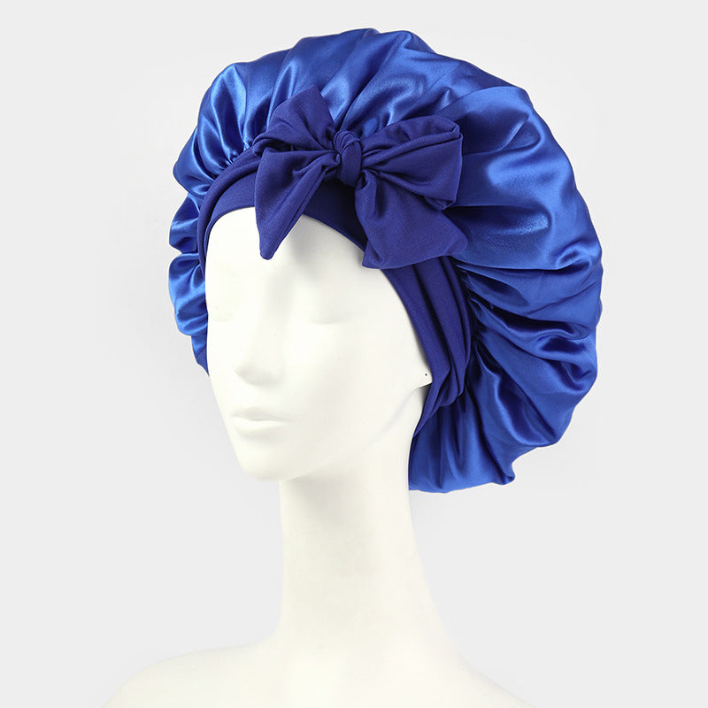ribbon satin sleep cap