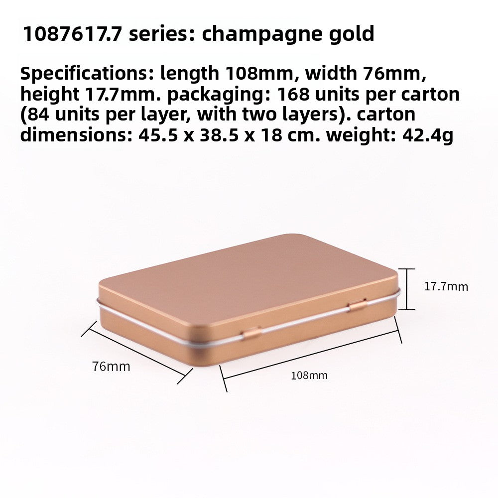 Square Tin Storage Box for Nail Art