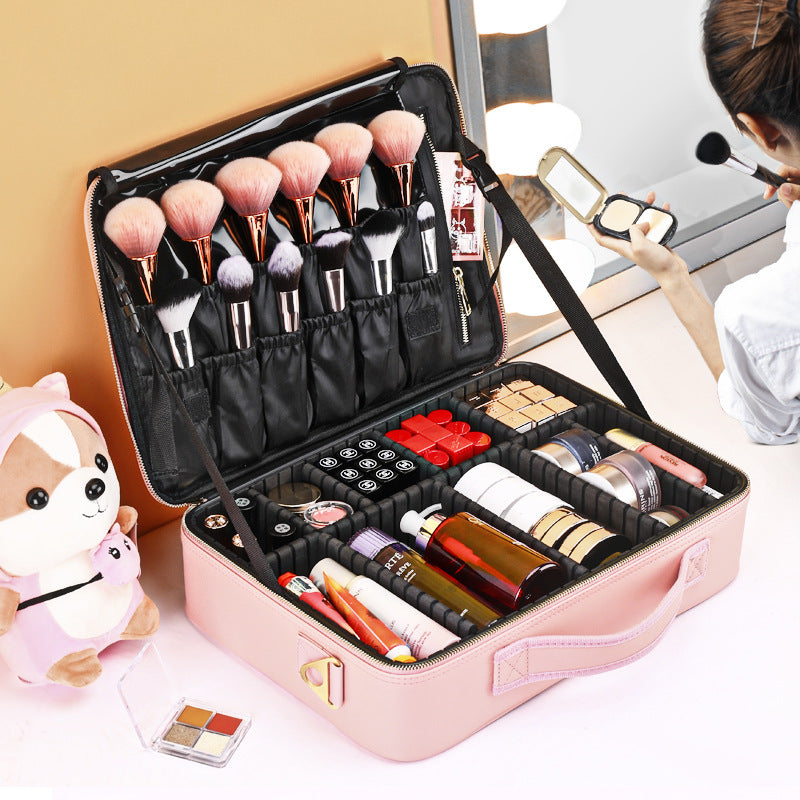 leather cosmetic bag
