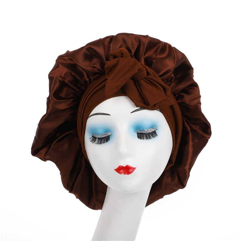ribbon satin sleep cap