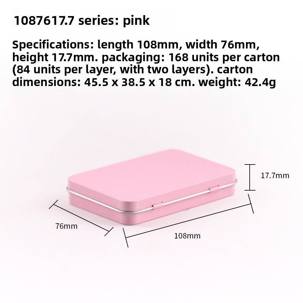 Square Tin Storage Box for Nail Art